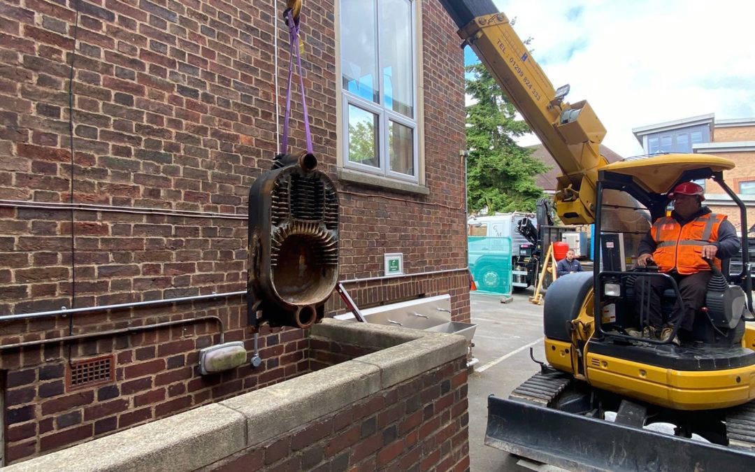 We also do HVAC, from rooftop to basement.  Assisting with a boiler room renewal in Birmingham today